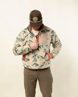 The Landmark Project Unisex High Country Half Zip Fleece Jacket In Boulder