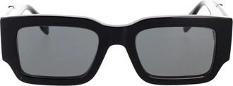 Fendi Geometric Glamour Zonnebril Diagonale Stijl - unisex - Zonnebrillen - Zwart - 51 MM - Accessoires