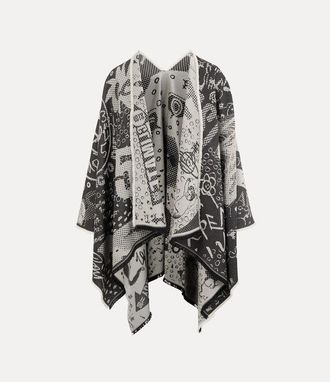 Vivienne Westwood Let It Rock Poncho Let It Rock Poncho White Os-u Unisex