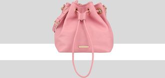 Paul Costelloe Womens Allen Leather Cross Body Bag - Pink - One Size
