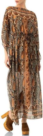 Ivonne Long Batwing Sleeve Dress in Brown at Nordstrom, Size Medium
