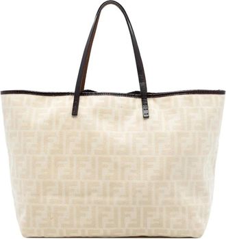 Fendi Pre-owned Tote Bags, female, Brown, Size: ONE SIZE Pre-owned Canvas Tote