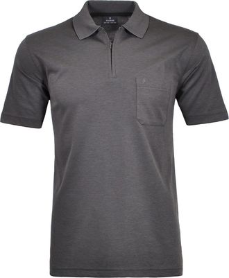 Ragman Mens Casual Shirt - Basic Polo Collar - Grey - XXXL
