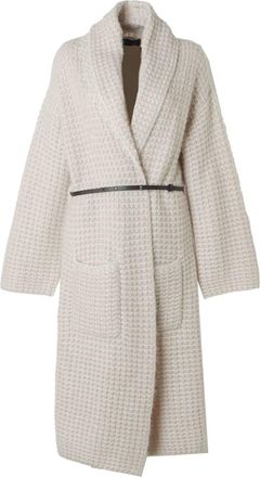 Fabiana Filippi Womens Long Cardigan Sweater In Ivory