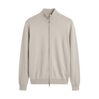 KANGRA Cardigans, male, Gray, Size: XL Cardigan Full-Zip Finezza 14