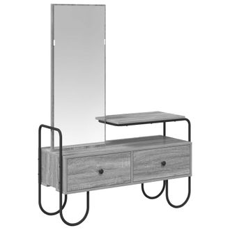 vidaXL Mesa Tocador Con Caj&oacute;n Sonoma Gris Madera De Ingenier&iacute;a Vidaxl