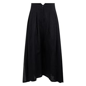 Fabiana Filippi Midi Skirts, female, Black, Size: 2XL Linen Skirt Pants