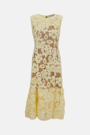 Self Portrait Abito Midi In Pizzo Crochet