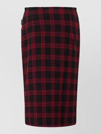 Pinko checked midi pencil skirt