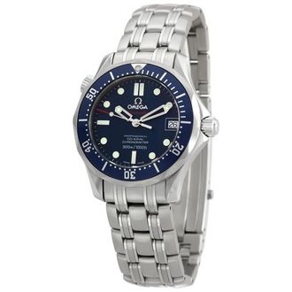 Omega Pre-owned Omega Seamaster James Bond Automatic Chronometer Blue Dial Mens Watch 2222.80