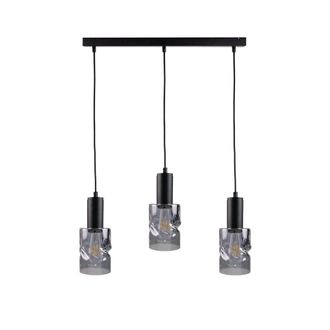 Netlighting Cross Bar Pendant Ceiling Light Black 60cm 3x E27
