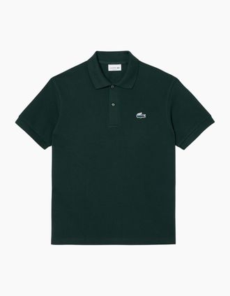 Lacoste Mens Lacoste Mens Polo Shirts Classic Fit Landscape Crocodile Pique Golf Polo Shirt - Green - Size: 40