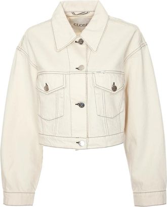 Closed Boxy Denim Jacket - Dames - Zomerjassen - Beige - L - Denim - Jassen