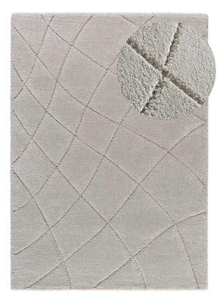 Atticgo Alfombra con relieve shaggy gris 160x230 cm