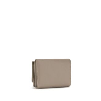 Fendi FF Logo Calfskin Wallet - Beige