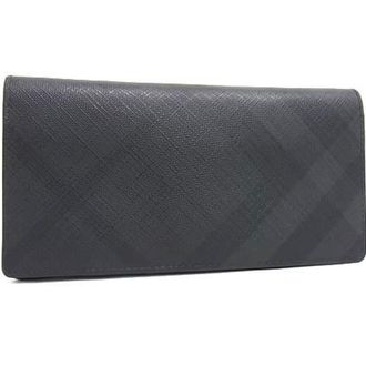 Burberry Black Pvc Long Wallet (Bi-Fold) (Pre-Owned)