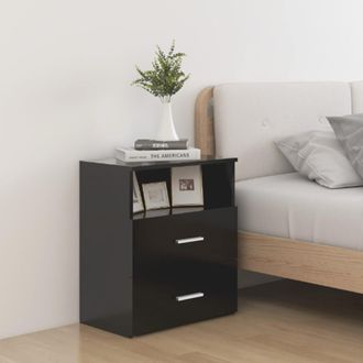vidaXL Mesitas De Noche 2 Unidades Negro 50x32x60 Cm Vidaxl