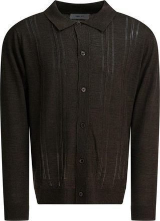 Nn.07 Thor Cardigan - Heren - Vesten - Bruin - XL - Wol - Truien & Vesten