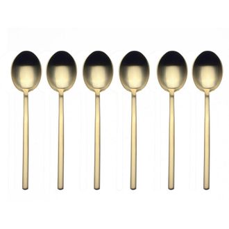 Mepra Due Coffee Spoon Set - 6 Pieces in Ice Gold at Nordstrom