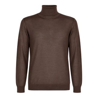 Fedeli Maglione a collo alto Derby - - Knitwear - Uomo - Marrone - L