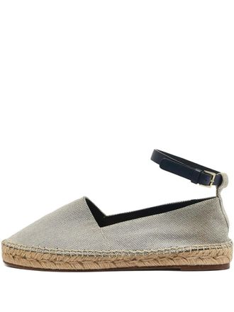 Celine canvas ankle-strap espadrilles - White