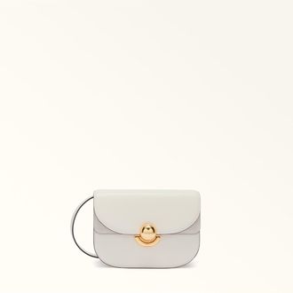 Furla Sfera Mini Crossbody Bag In Cream Leather
