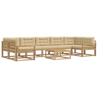 vidaXL Conjunto De Sof&aacute;s De Exterior Con Coj&iacute;n 6 Pcs Y Beige Vidaxl