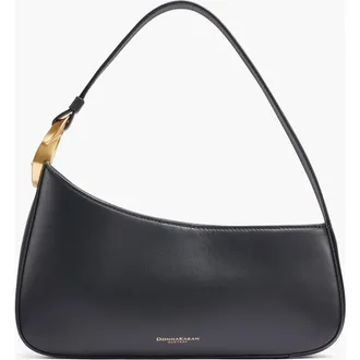 DKNY Jersey Shoulder in Blk/gold at Nordstrom