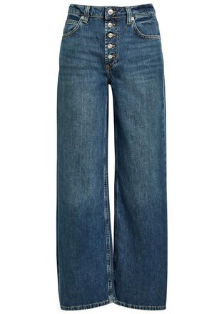 Free People Nia Wide-leg Boyfriend Denim Jeans - Light Blue - 26 (W26 / UK8 / S)
