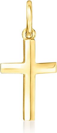 RS Pure by Ross-Simons Italian 14kt Yellow Gold Cross Charm
