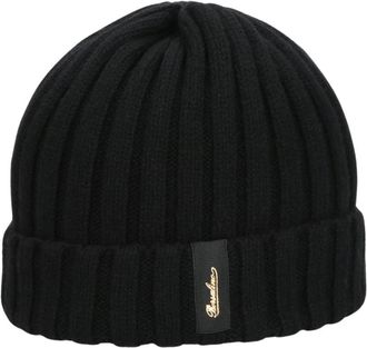 Borsalino Zachte Cashmere City Beanie Hoed - unisex - Hoeden - Zwart - ONE Size - Kasjmier - Accessoires