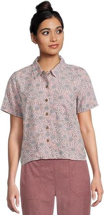 Royal Robbins Camino Pucker Short Sleeve Womens Clothing Sea Caledonia Print : LG, Modal/Polyester