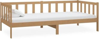 vidaXL Sofá cama sin colchón madera maciza pino marrón miel 90x200 cm Vidaxl