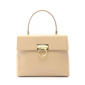 Ferragamo Gancini Leather Handbag (Pre-Owned)