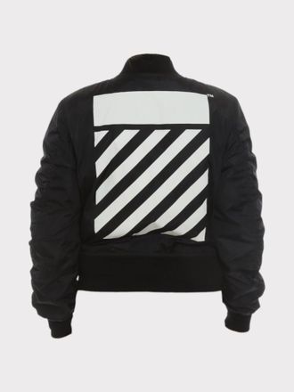 Off-white Womens Diag Bomber Black - Size Medium