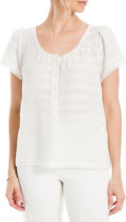 Max Studio Swiss Dot Button Top in Ivory-Ivory at Nordstrom Rack, Size X-Small