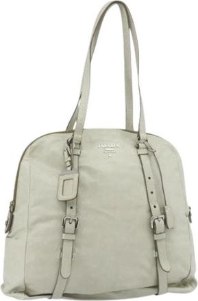 Prada Pre-owned Shoulder Bags, female, Beige, Size: ONE SIZE Pre-owned Vintage Tote Bag