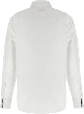 Burberry Check Insert Shirt - White