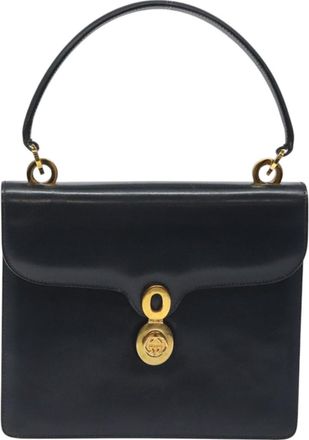 Gucci Broadway Navy Leather Handbag (Pre-Owned)