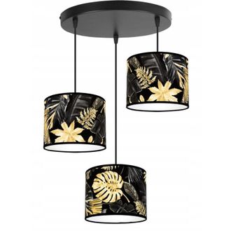 OEM L&aacute;mpara De Techo Colgante, Pantalla, Flores Doradas, Led