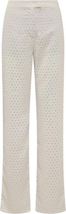 Andamane Kristallen Broek - Dames - Straight fit broeken - Wit - M - Broeken