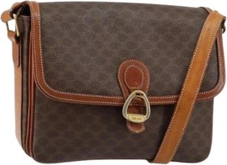Celine Pre-owned Vintage Leren Crossbodytas - Dames - Vintage Schoudertas - Bruin - ONE Size - Leer - Vintage