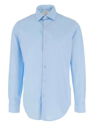 Calvin Klein long-sleeves shirt - men - Cotton/Spandex/Elastane - 40 - Blue