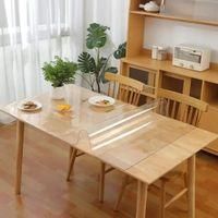 OEM Mantel De Pvc Transparente, Impermeable Y F&aacute;cil De Limpiar Para El Hogar Y La Cocina, Lavable, Protector De Mesa Transparente, Mantel Protector De Pvc