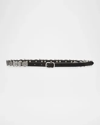 Johnny Was Concho Armatura Leather Belt