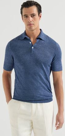 Brunello Cucinelli Polo-style sweater in Denim at Nordstrom, Size 52 It