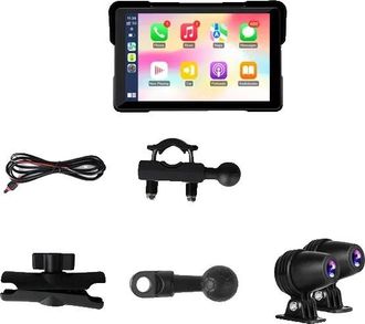 OEM Videoregistratore Per Moto, Doppia Lente, Carplay Wireless E Android Auto, 32 Gb, Videoregistratore Per Moto