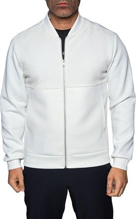 Maceoo Resistance047 White Embossed Bomber Jacket at Nordstrom, Size 5