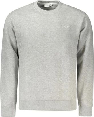 Pepe Jeans London Grijze Katoenen Heren Trui Macbeth - Heren - Sweatshirts - Grijs - S - Katoen - Hoodies & sweatvesten