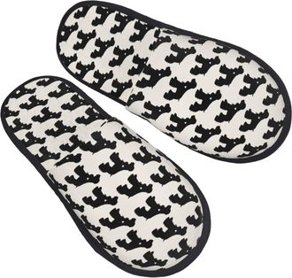 Generic Hotel Slippers Cocker Spaniel Warm Plush Slippers Cozy Cotton Slipper For Indoor Travel Room L